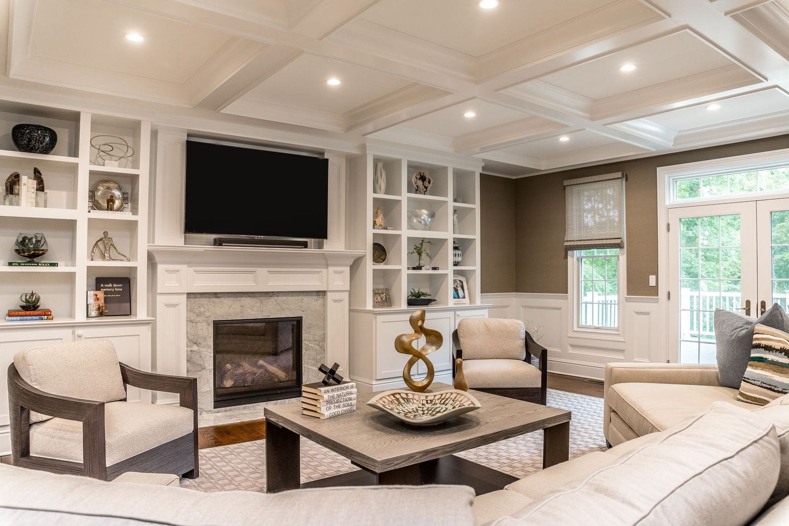 Family room interior design near Kings Park, Long Island