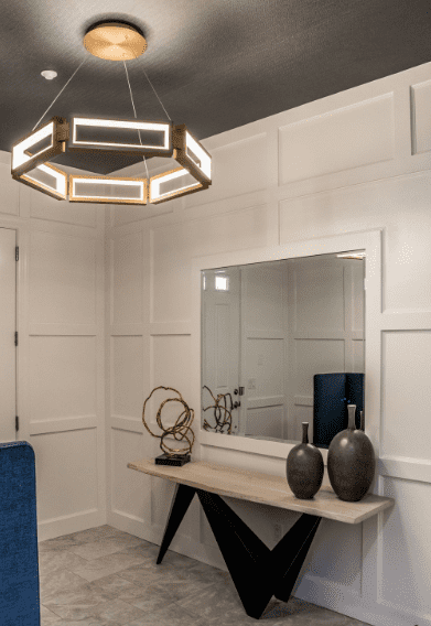 Estate foyer interior design in a Mill Neck home by Interiors by Just Design
