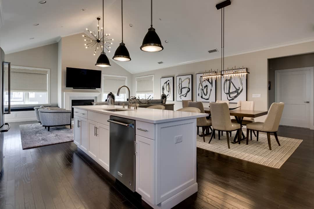 Open-plan kitchen interior design near Smithtown, Long Island