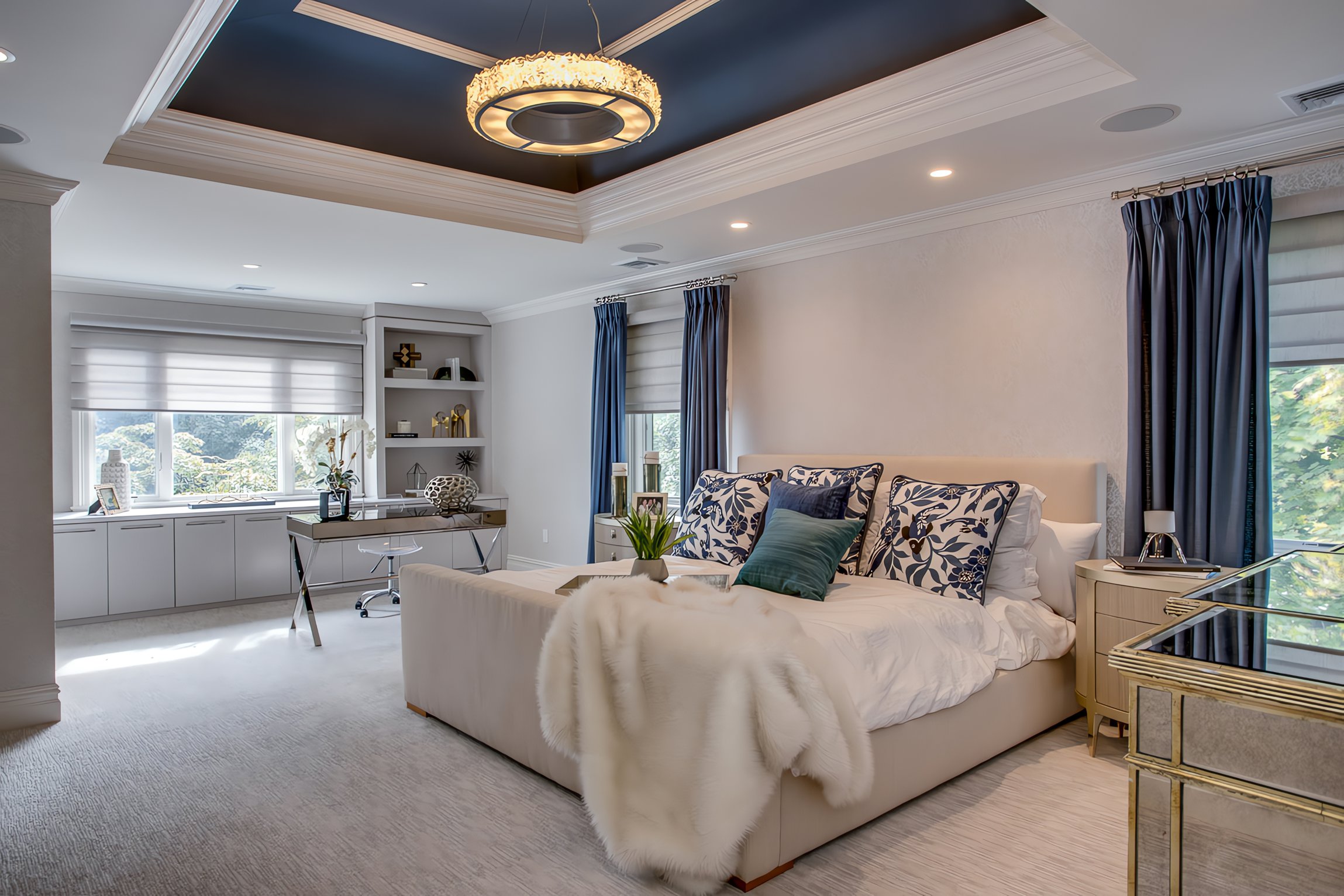 Primary bedroom interior design in Plainview, Long Island