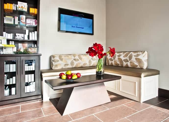 commerical interior design LI NY Spa waiting area