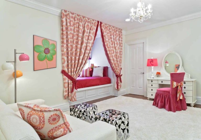 Girls bedroom design Old Westbury NY