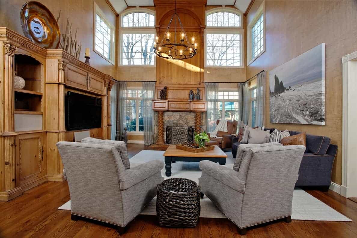 West Harrison, Westchester NY living room interior design by Robyn B of Interiors By Just Design, Inc., Woodbury NY.