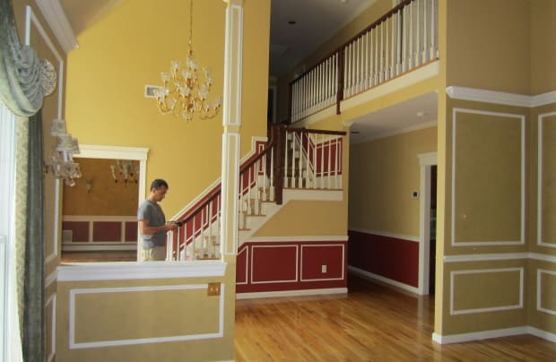 Northport foyer entry interior design photo BEFORE