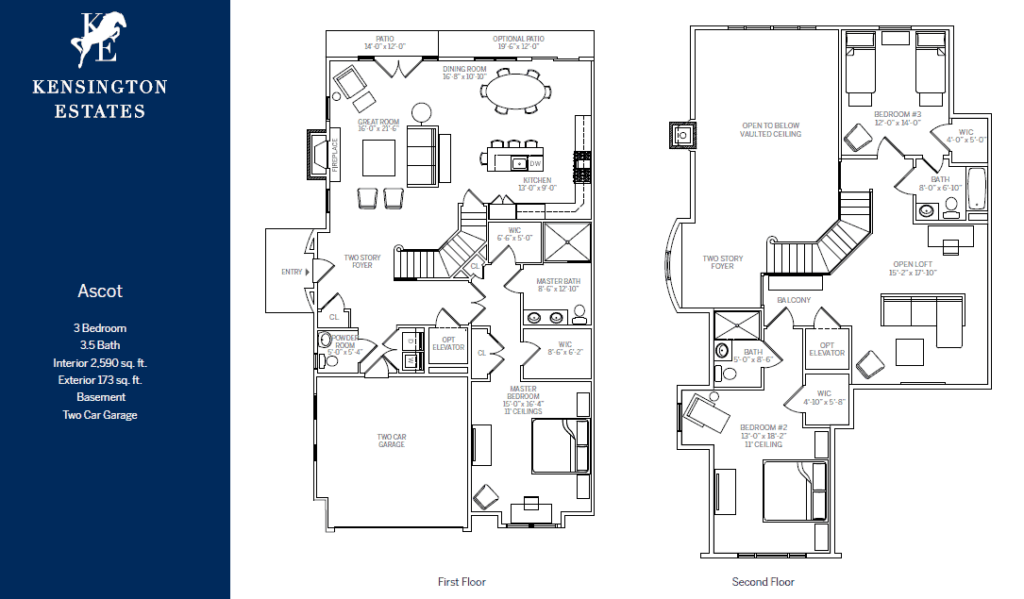 Kensington Estates Woodbury floor plans - ASCOT