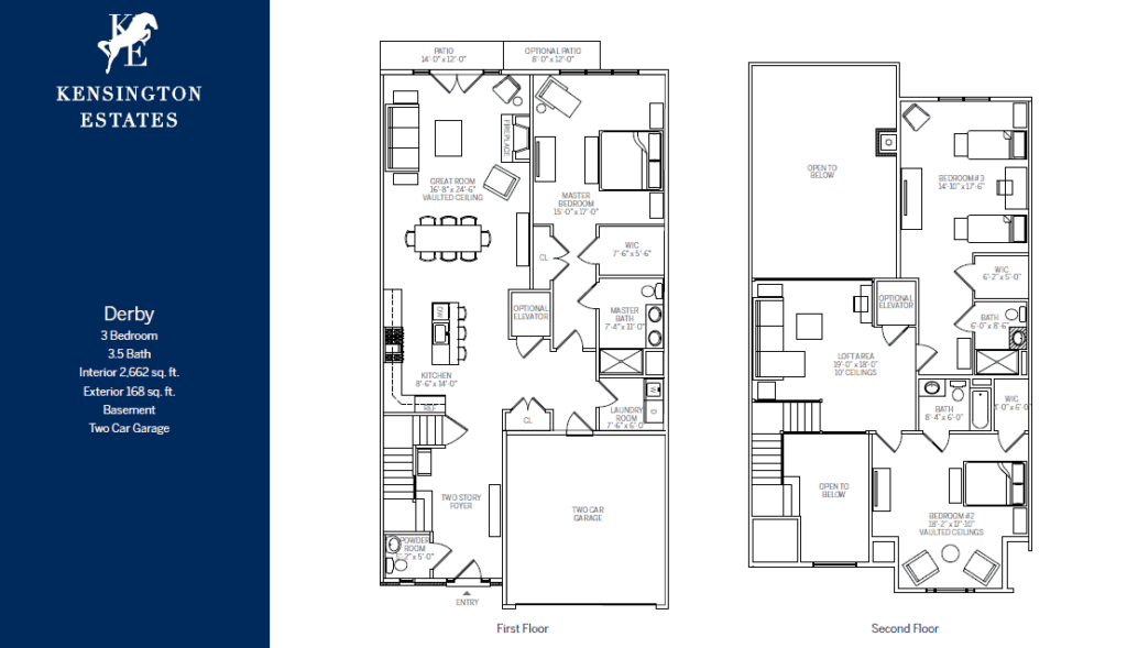 Kensington Estates Woodbury floor plans - DERBY