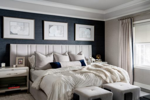 Bedroom interior design, Robyn Baumgarten interior designer, Long Island NY