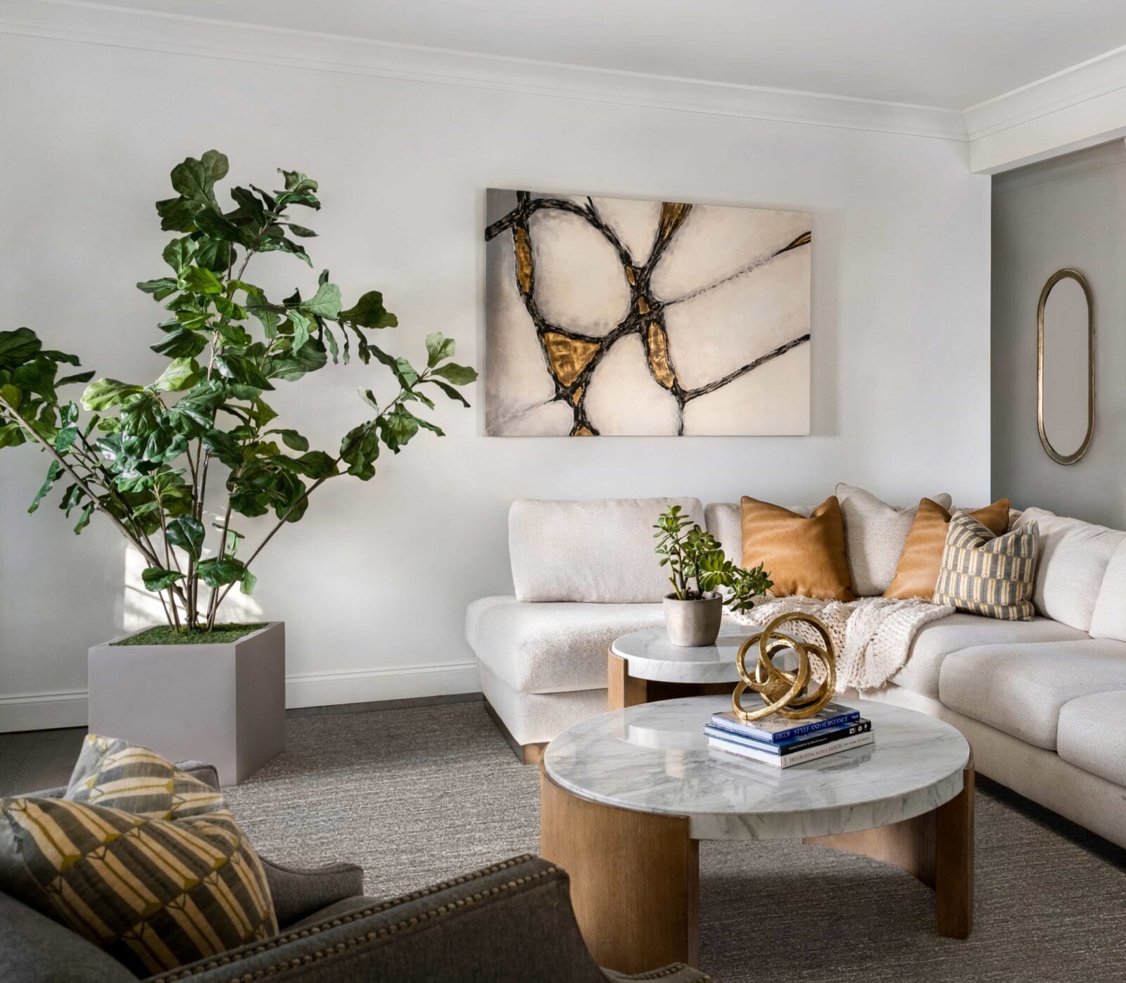 Plainview NY family room interior design after renovation