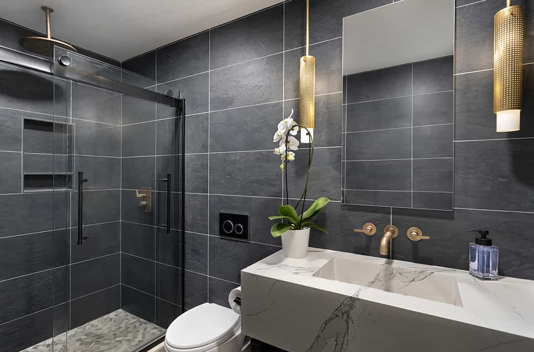 Old Westbury NY bathroom interior design after renovation