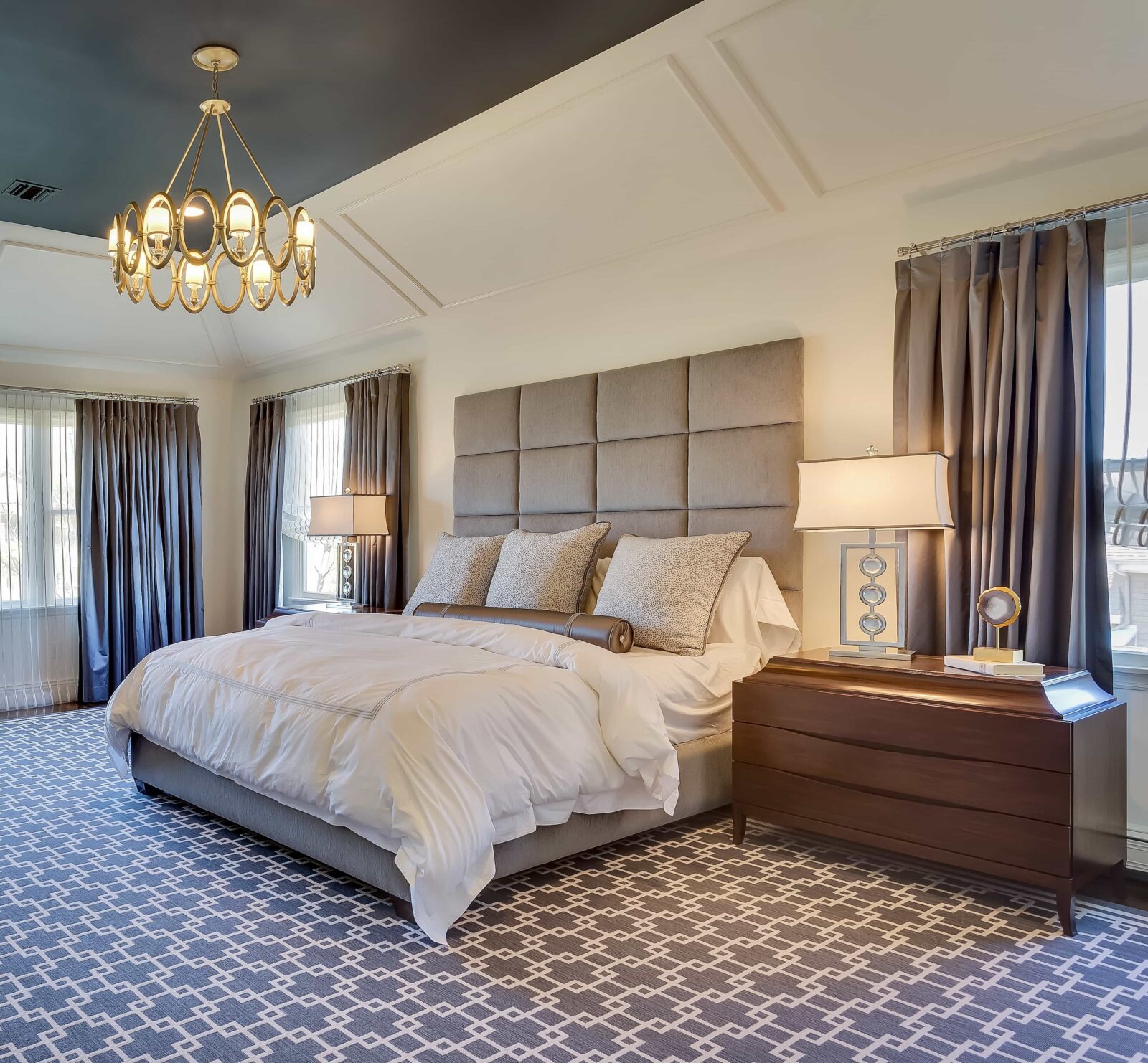Oyster Bay NY bedroom interior design after renovation