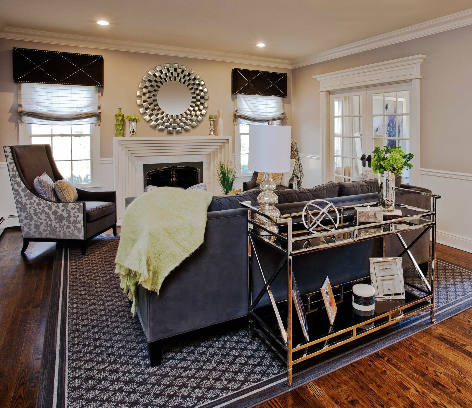 Manhasset North Shore living room interior design by Robyn Baumgarten