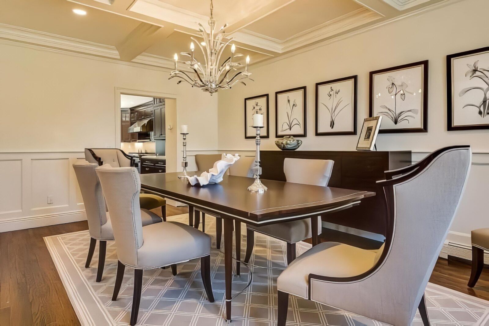 Plainview NY dining room interior design after renovation