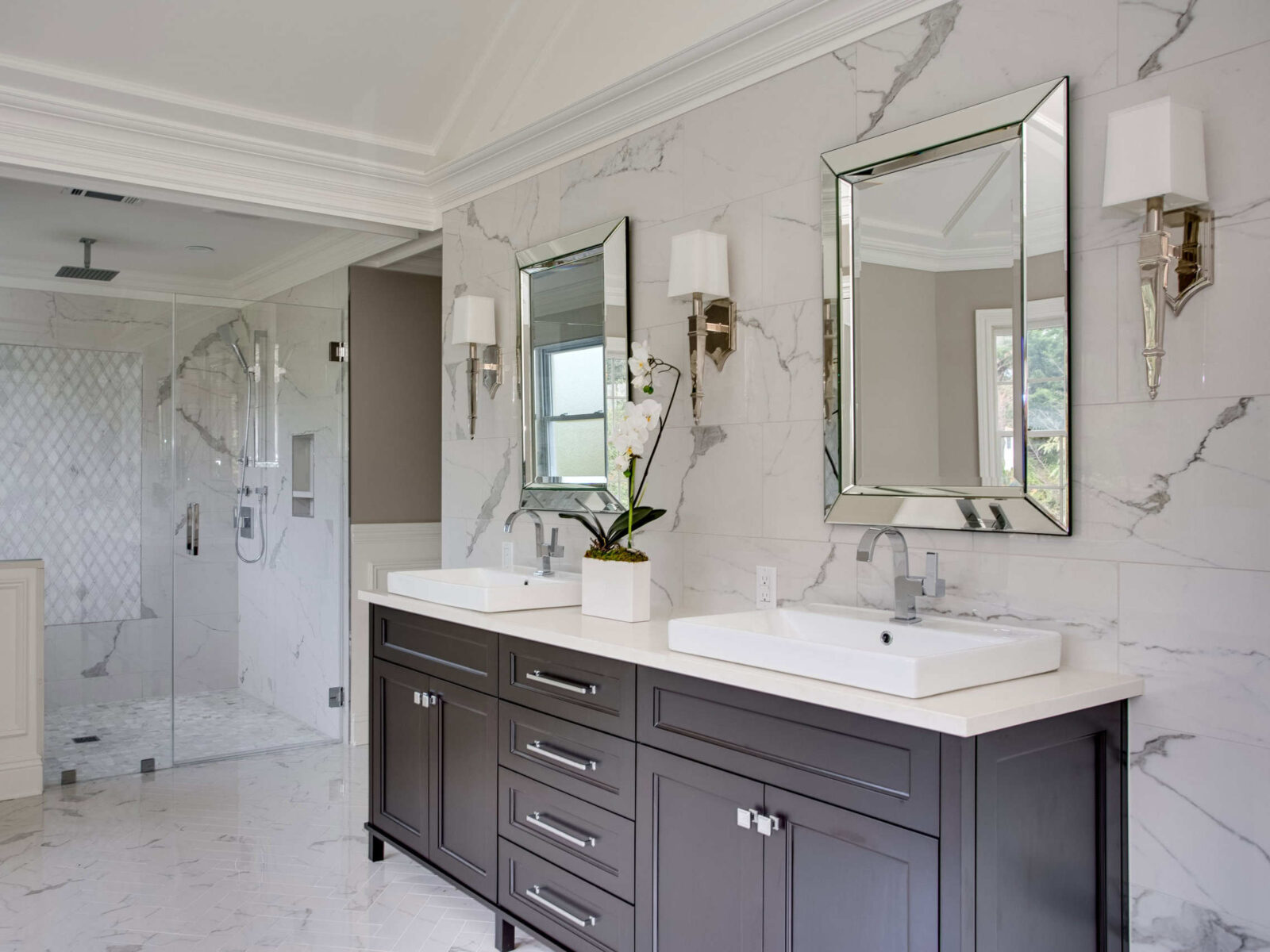 Spa bathroom interior design near Old Westbury, Long Island