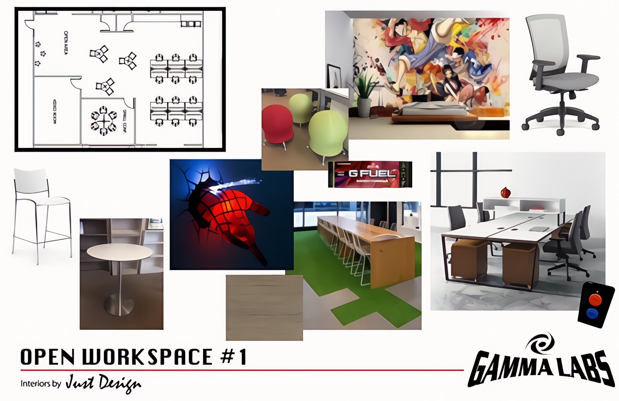 Commercial open workspace interior design Long Island NY