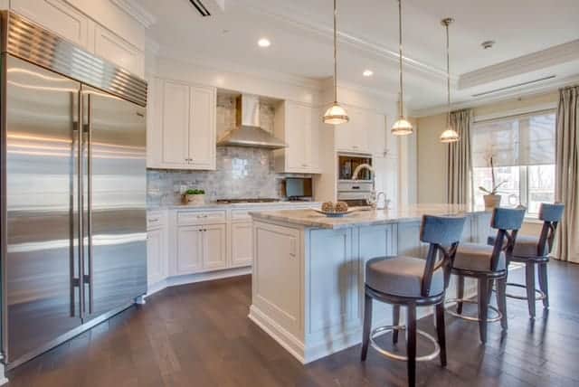 Old Westbury NY white kitchen contemporary interior design after