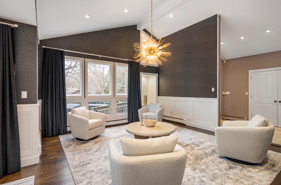 after photo of the new sitting room - view towards the street