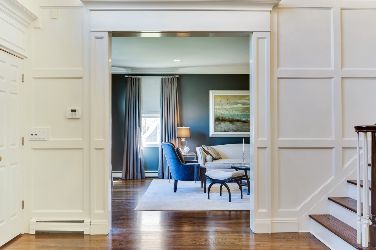 Entrance way with stair case leading to the sitting room