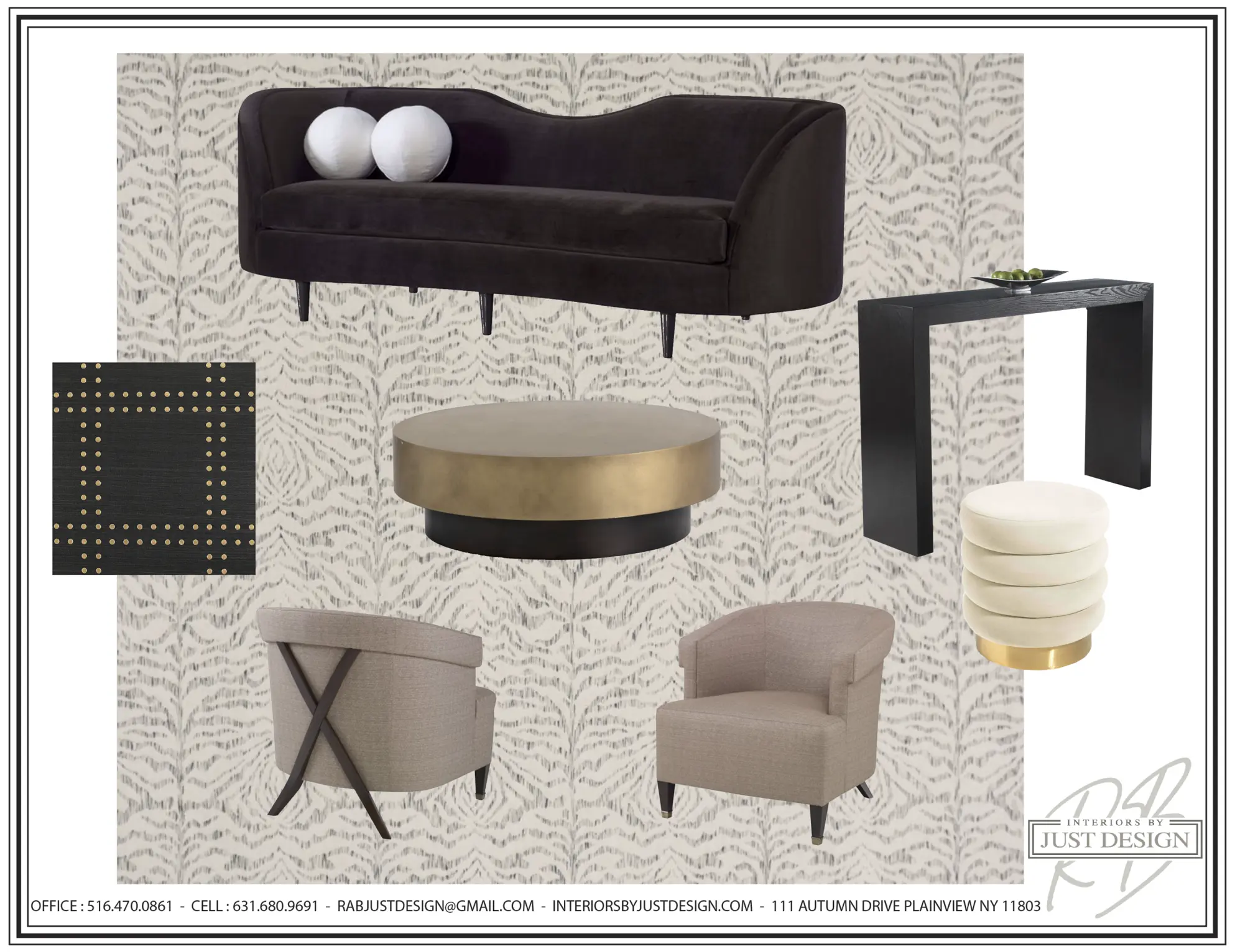 living room interior design mood board
