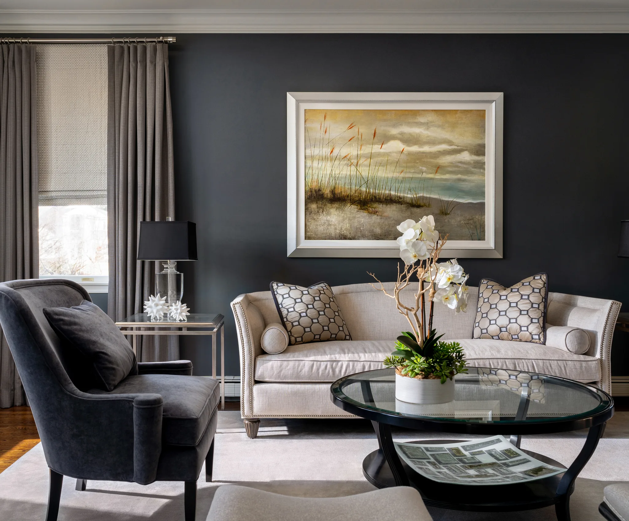 Living rooms and family rooms are the heart of the home. Robyn designs spaces that are stylish yet livable — warm, layered interiors that work beautifully for everyday life and entertaining alike.
