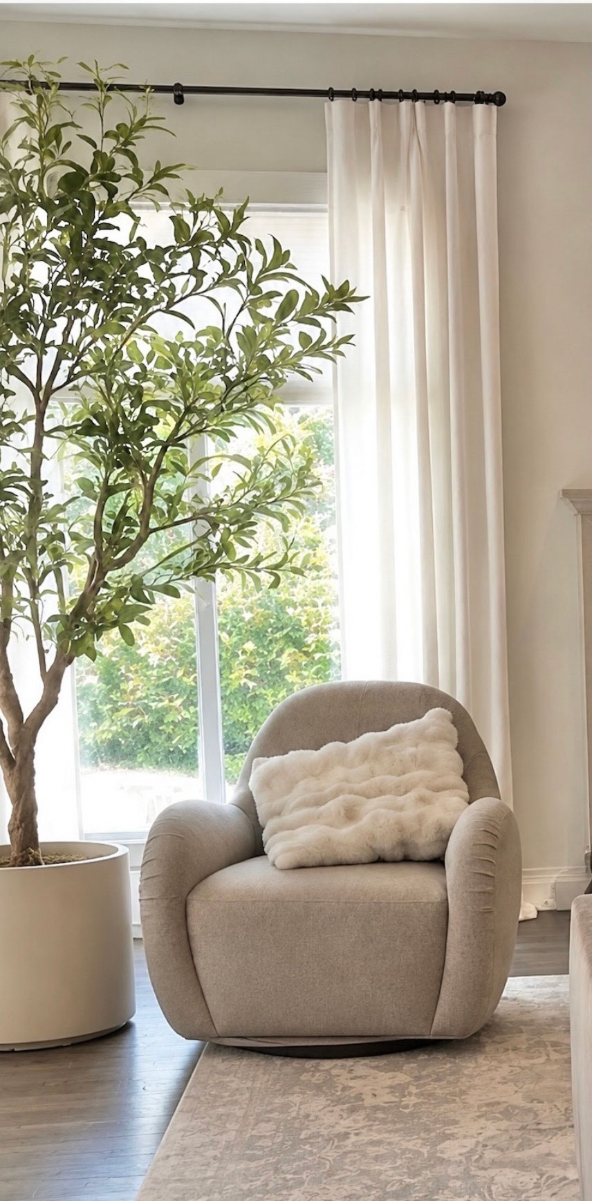Designed sitting room on Long Island by Interiors by Just Design